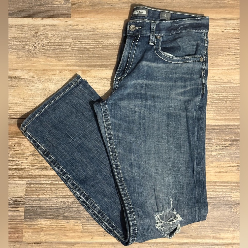 Men’s BKE Straight Leg Jeans | Men’s Buckle Jeans | 34x32 Medium Wash